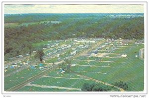 Air view, Camping Robinson, Quebec, Canada, PU-40-60s