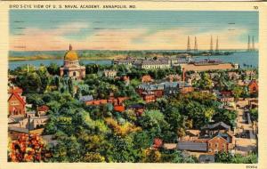 MD - Annapolis. US Naval Academy, Aerial View