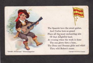 Swift Oleomargarine Margarine Spanish Flag Guitar Ad Advertising Postcard