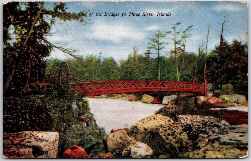 1911 Bridge to the Three Sisters Islands Niagara Falls New York Posted Postcard