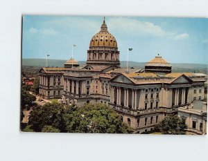Postcard Main Capitol Building Harrisburg Pennsylvania USA