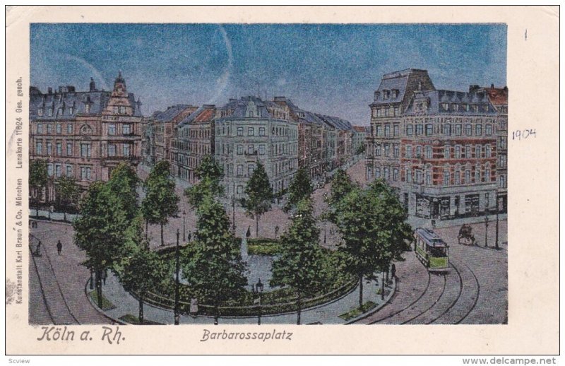 KOLN a. RH., North Rine-Westphalia, Germany; Barbarossaplatz, Street car, PU-...