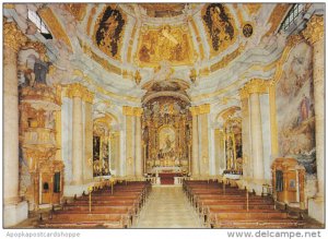 Germany Kelheim Benediktinerabtei Weltenburg Das Inneres der Klosterkirche