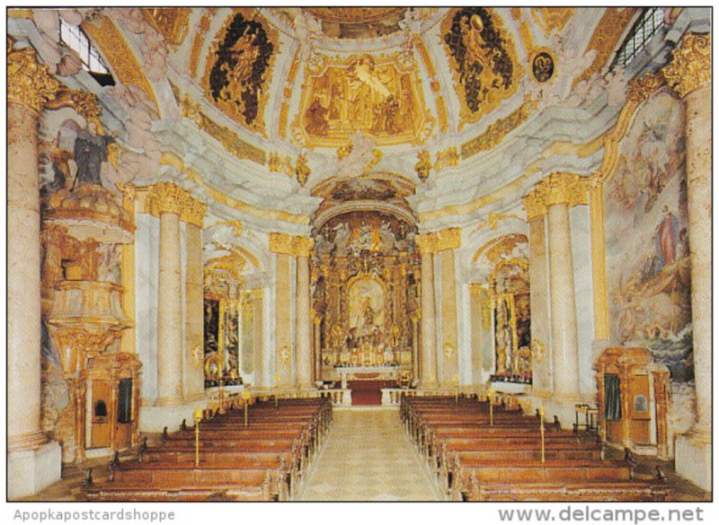 Germany Kelheim Benediktinerabtei Weltenburg Das Inneres der Klosterkirche