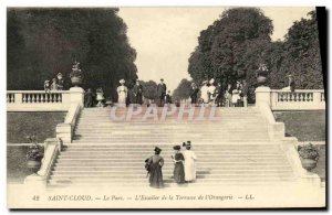 Old Postcard Saint Cloud Park The Staircase Terrace of The Orangery