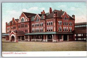 Railroad Station Train Depot Concord NH UDB C1900 Postcard