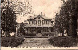 Residence of Mr. James M. Munroe Annnapolis MD Postcard PC97