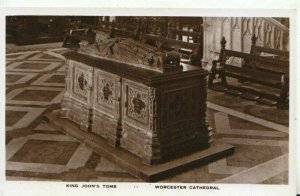 Worcestershire Postcard - King John's Tomb - Worcester Cathedral - Ref TZ6877