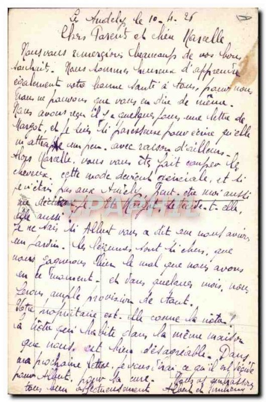 Postcard Old Children Illustrator Dog