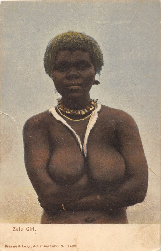 G58/ South Africa Foreign Postcard c1910 Zulu Girl Native