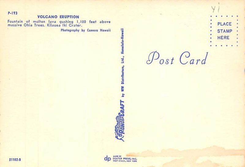 Volcano Eruption , Hawaii  