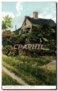 Postcard Old House Nantucket Mass