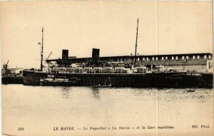 CPA AK Paquebot LA SAVOIE et la garde maritime ND Phot SHIPS (703744)