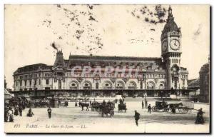 Old Postcard Paris Gare de Lyon