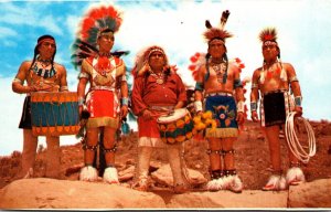 Indian Dancers In Tribal Costumes At Indian Ceremonial In Arizona and New Mexico