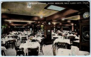 SALT LAKE CITY, Utah UT  Interior HOTEL SEMLOH~SEMLOH LOUVRE Restaurant Postcard