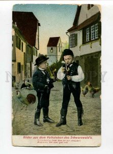 3083267 GERMAN Volksleben des Schwarzwald's Smoking boy Vintage