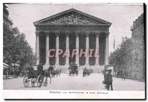 Postcard Old Paris Madeleine & Rue Royale