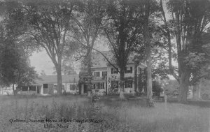 RPPC Quillcote Kate Douglas Wiggin Summer Home Hollis, Maine 1910s Vintage Photo