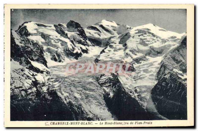 Old Postcard Chamonix Mont Plan Pratz