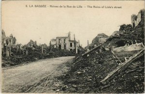 CPA LA BASSÉE - Ruines de la Rue de LILLE (127035)