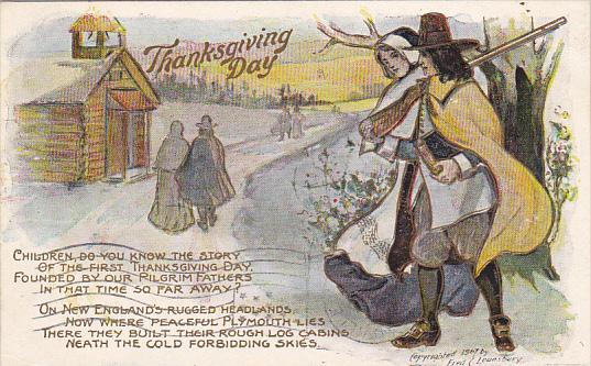 Fred Lounsbury Thanksgiving Day With Pilgrims 1907