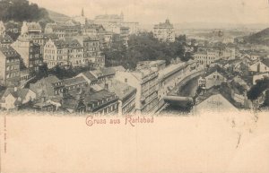 Czech Republic Gruss aus Karlsbad Karlovy Vary Vintage Postcard 07.12
