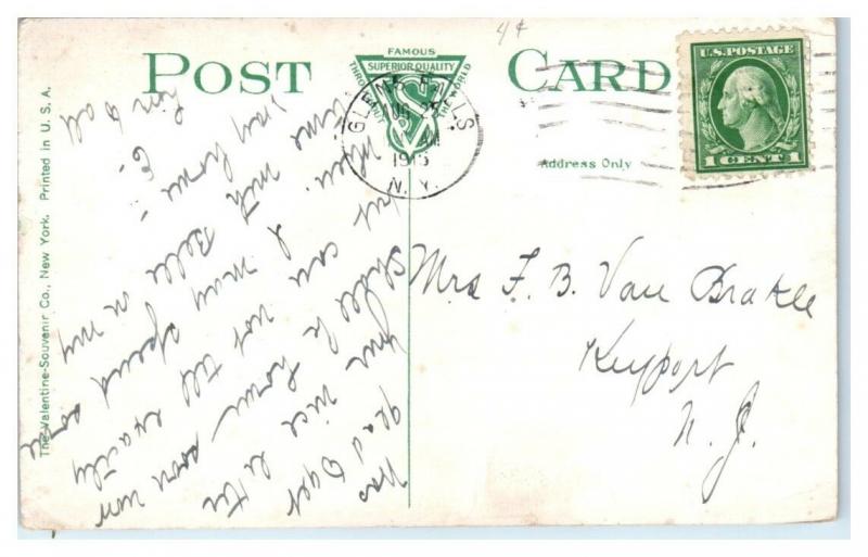 1915 Hotel Uncas and Uncas Cliff on Lake George, NY Postcard