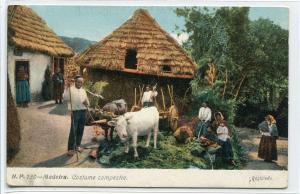 Farm Family Madeira Portugal 1910c postcard