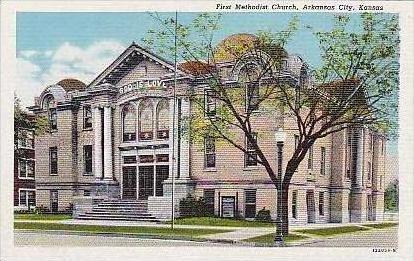 Kansas Arkansas City First Methodist Church Curteich