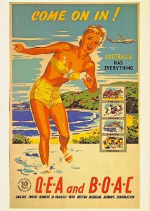 AEROPOSTALE~LOT OF 4 REPRODUCTION POSTCARDS