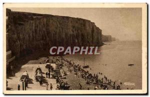 Old Postcard Ault Onival Cliffs and the Beach