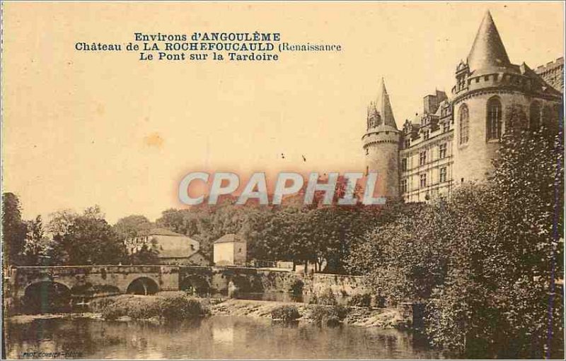 Old Postcard Surroundings of Angouleme Chateau de la Rochefoucauld (Renaissan...