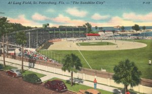 Vintage Postcard 1954 Al Lang Field Stadium Sunshine City St. Petersburg Florida