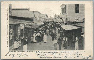 ROCKAWAY BEACH LONG ISLAND NY BOWERY ANTIQUE POSTCARD