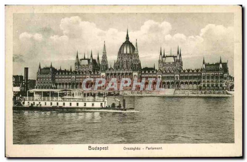 CPA Budapest Orszaghaz Parlament Boat