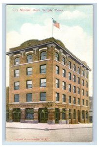 C. 1910 National Bank Temple Texas. Postcard F132E