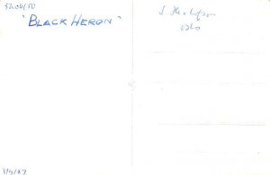 Black Heron Black Ball Transport Inc Ship Unused 