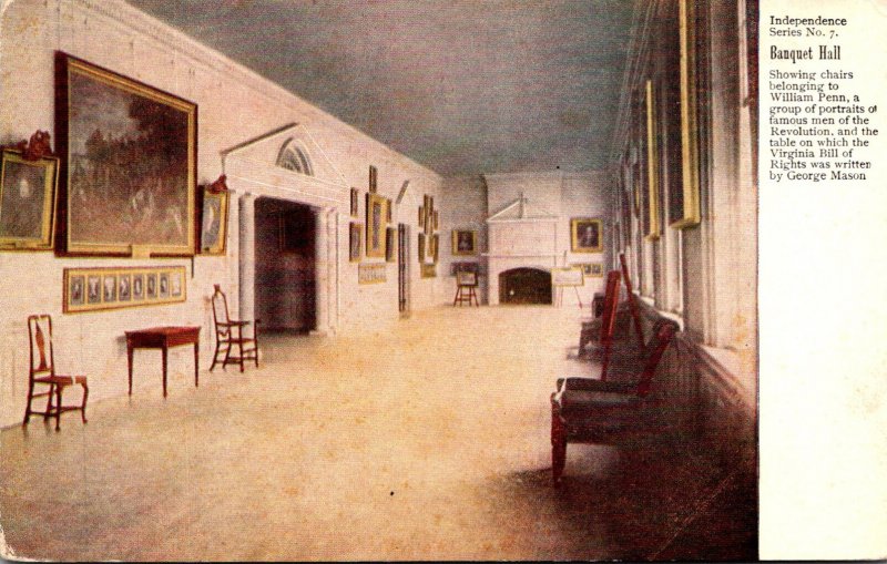 Pennsylvania Philadelphia Independence Series No 7 Banquet Hall