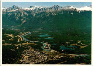 Canada Alberta Jasper Aerial View From Jasper Sky Tram