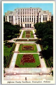 Vtg Birmingham Alabama AL Jefferson County Courthouse showing Pools Postcard