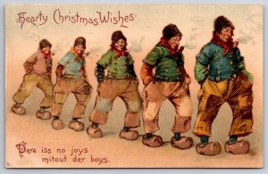 Brundage Christmas~Five Dutch Men w/Pipes~Dere Iss No Joys Mitout Der Boys~TUCK