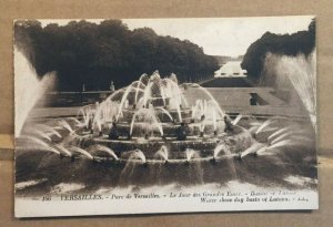 VINT UNUSED POSTCARD - WATER SHOW DAY, BASIN OF LATONA, VERSAILLES PARK, FRANCE