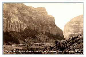 Postcard WY Portals Of Tensleep Canon Leigh Monument Vintage Standard View RPPC