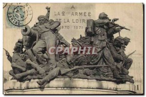 Old Postcard Army War of 1870 Le Mans Bas relief of the monument Chanzy