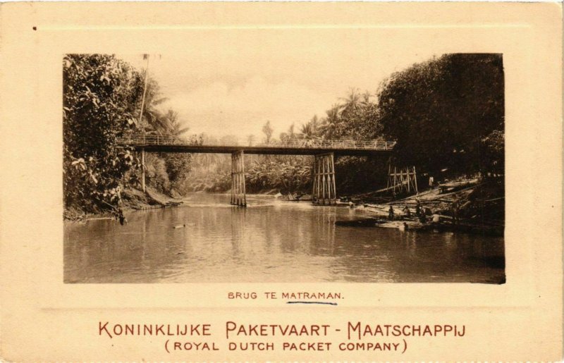 CPA AK Indonesia Brug te Matraman (360364)