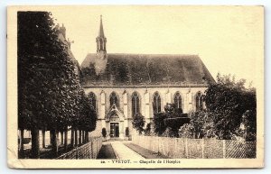 c1910 YYETOT FRANCE CHAPEL LITHOGRAPHIC EARLY POSTCARD P1511