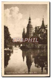 Old Postcard Frederiksborg Slot set fra rede Bro