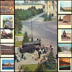 Set of 10 postcards Russia Moscow 1967