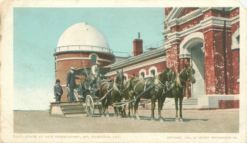 Mount Hamilton California Stagecoach at Lick Observatory UDB Postcard